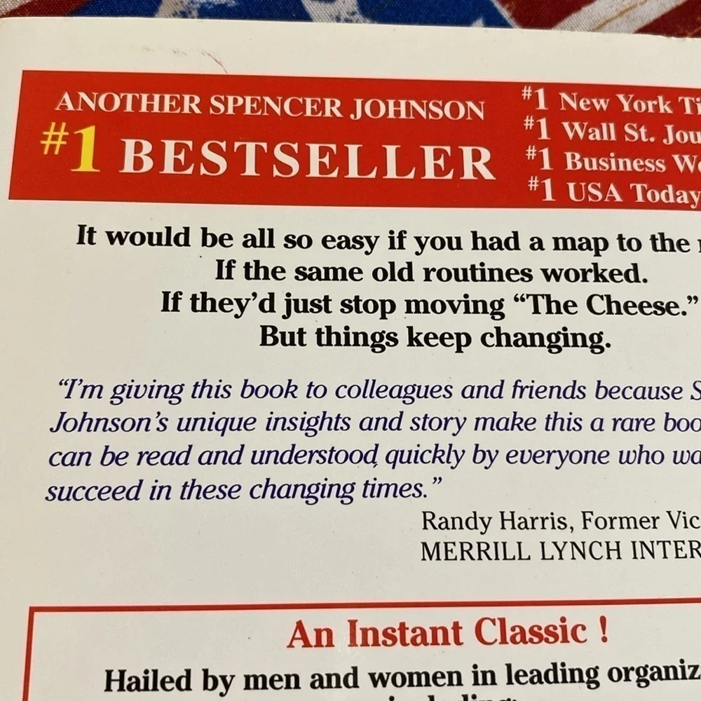 Who Moved My Cheese Hardcover Spencer Johnson Self Help Book